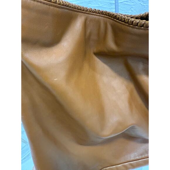 Gucci Leather Chain Horsebit Accent Large Hobo Shoulder Bag Light Brown - Picture 3 of 5